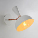 GobekUsa Modern Dome Sconce: Wall Mounted Metal Lighting with Rotating Node, Black/White