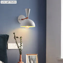 GobekUsa Modern Dome Sconce: Wall Mounted Metal Lighting with Rotating Node, Black/White