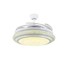 GobekUsa Crystal Chandeliers Ceiling Fans with Invisible Ceiling Fan Light, Remote Control, 6 Speeds
