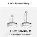 GobekUsa Crystal Chandeliers Ceiling Fans with Invisible Ceiling Fan Light, Remote Control, 6 Speeds