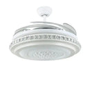 GobekUsa Crystal Chandeliers Ceiling Fans with Invisible Ceiling Fan Light, Remote Control, 6 Speeds