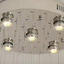 GobekUsa Crystal Ring Pendant Chandelier: Modern Ceiling Light for Living & Dining Room