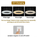 GobekUsa Crystal Ring Pendant Chandelier: Modern Ceiling Light for Living & Dining Room