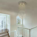 GobekUsa Crystal Ring Pendant Chandelier: Modern Ceiling Light for Living & Dining Room