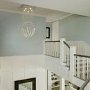 GobekUsa Crystal Ring Pendant Chandelier: Modern Ceiling Light for Living & Dining Room