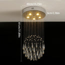 GobekUsa Crystal Ring Pendant Chandelier: Modern Ceiling Light for Living & Dining Room
