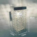 GobekUsa Crystal Tassel Chandelier: Modern Luxury Silver Hanging Lamp for Dining Room