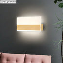 GobekUsa Golden LED Wall Sconce: Simplicity Cuboid Design, Acrylic, White/Warm Light