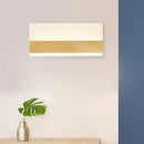 GobekUsa Golden LED Wall Sconce: Simplicity Cuboid Design, Acrylic, White/Warm Light