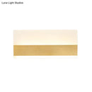 GobekUsa Golden LED Wall Sconce: Simplicity Cuboid Design, Acrylic, White/Warm Light