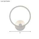 GobekUsa Simplicity Loop Sconce Light Acrylic LED - 8"/12" Diameter - Warm/White - Bedroom Wall Lighting Fixture