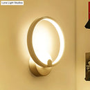 GobekUsa Simplicity Loop Sconce Light Acrylic LED - 8"/12" Diameter - Warm/White - Bedroom Wall Lighting Fixture