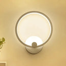 GobekUsa Simplicity Loop Sconce Light Acrylic LED - 8"/12" Diameter - Warm/White - Bedroom Wall Lighting Fixture