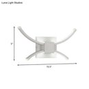 GobekUsa Modernist LED Metallic Wall Light - White Square and Curved Linear Design - Warm/White Light