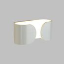 GobekUsa Modern White LED Wall Sconce with Curved Rectangle Design and Warm Light