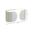 GobekUsa Modern White LED Wall Sconce with Curved Rectangle Design and Warm Light