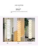 GobekUsa Cream Sugar Gourd Floor Lamp for Elegant Living Room and Bedroom Ambience