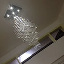 GobekUsa Crystal Ceiling Chandelier: Modern Elegant Living Room & Staircase Light Fixture