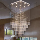 GobekUsa Crystal Ceiling Chandelier: Modern Elegant Living Room & Staircase Light Fixture