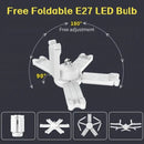 GobekUsa Deformable LED Garage Lights 80W/100W/120W Ceiling Industrial E27 Bulb