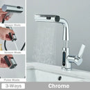GobekUsa Digital Display Basin Faucet with 3-Way Nozzle: Pull Out, Rainfall Stream, Hot Cold Mixer