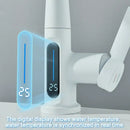 GobekUsa Digital Display Basin Faucet with 3-Way Nozzle: Pull Out, Rainfall Stream, Hot Cold Mixer