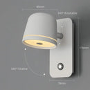 GobekUsa Dimmable LED Wall Sconce with Adjustable Brightness and 3-CCT Rotation