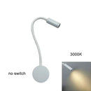 Modern white dimmable led wall sconce reading light – bedroom by Decorbites