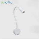 Modern white dimmable led wall sconce reading light – bedroom by Decorbites