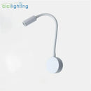 Modern white dimmable led wall sconce reading light – bedroom by Decorbites