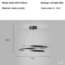 GobekUsa Dimmable Metal Acrylic Pendant Chandelier Lighting Fixtures