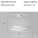GobekUsa Dimmable Metal Acrylic Pendant Chandelier Lighting Fixtures