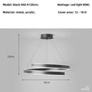 GobekUsa Dimmable Metal Acrylic Pendant Chandelier Lighting Fixtures