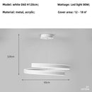GobekUsa Dimmable Metal Acrylic Pendant Chandelier Lighting Fixtures