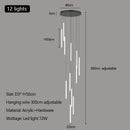 Acrylic Stair Pendant Lights for Modern Villa Decor - GobekUsa Duplex Loft LED Chandelier