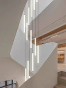 Acrylic Stair Pendant Lights for Modern Villa Decor - GobekUsa Duplex Loft LED Chandelier