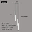 Acrylic Stair Pendant Lights for Modern Villa Decor - GobekUsa Duplex Loft LED Chandelier