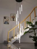 Acrylic Stair Pendant Lights for Modern Villa Decor - GobekUsa Duplex Loft LED Chandelier