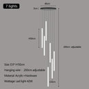 Acrylic Stair Pendant Lights for Modern Villa Decor - GobekUsa Duplex Loft LED Chandelier