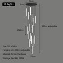 Acrylic Stair Pendant Lights for Modern Villa Decor - GobekUsa Duplex Loft LED Chandelier