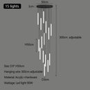 Acrylic Stair Pendant Lights for Modern Villa Decor - GobekUsa Duplex Loft LED Chandelier