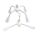 Modern white e27 socket splitter with flexible arms for living room by Decorbites