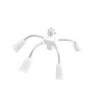 Modern white e27 socket splitter with flexible arms for living room by Decorbites