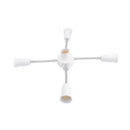 Modern white e27 socket splitter with flexible arms for living room by Decorbites