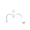 Modern white e27 socket splitter with flexible arms for living room by Decorbites