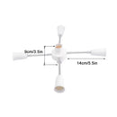 Modern white e27 socket splitter with flexible arms for living room by Decorbites