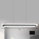 GobekUsa Nordic Style Black & White Elliptical Island LED Suspension Lamp - Modern Acrylic Lighting for Table