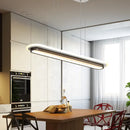 GobekUsa Nordic Style Black & White Elliptical Island LED Suspension Lamp - Modern Acrylic Lighting for Table
