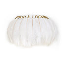 GobekUsa Modern Metal Wall Sconce with Feather Shade - Bedroom Wall Lighting (2 Lights)