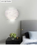 GobekUsa Modern Feather Wall Lamp: Stylish Ambient Lighting for Living Room & Bedroom Decor